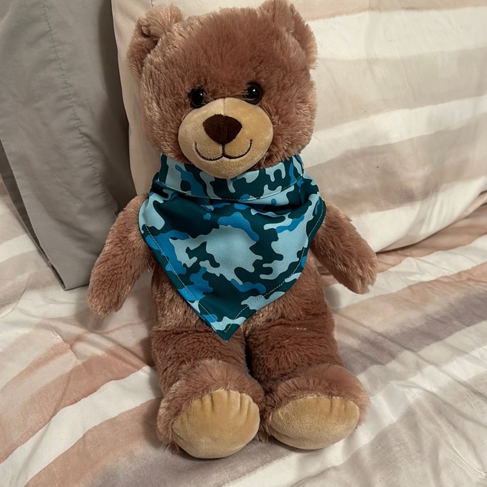 Build-A-Bear bear with bandanna